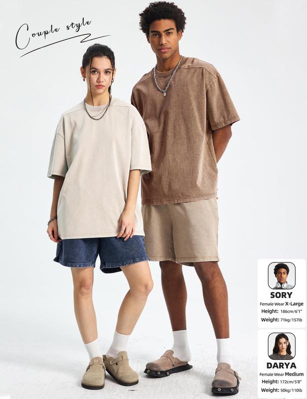 Five oversized acid wash t-shirts